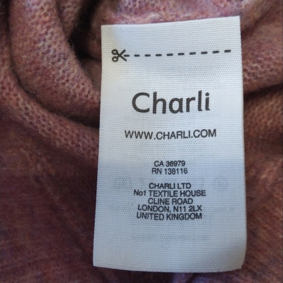 Worn 1 time. Anthropologie Charli Annina Poncho Sweater Wool Pullover  M/L - Picture 12 of 13